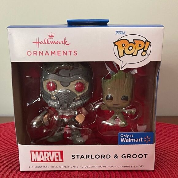 Hallmark Marvel Starlord and Groot Funko POP Ornaments Set of 2 NWT - Picture 5 of 6